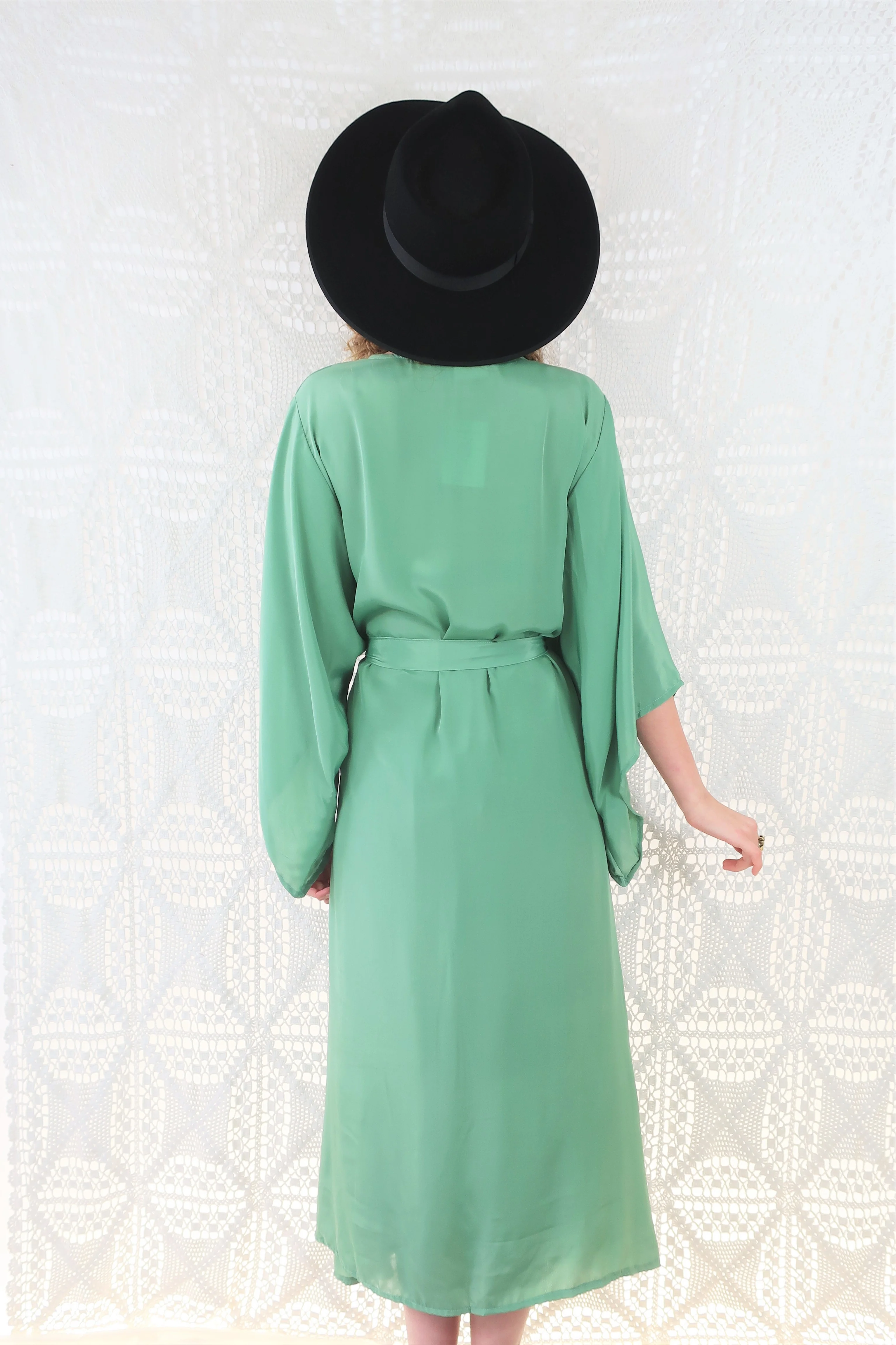 Khroma Aquaria Robe Dress in Sage Green - Free Size - Image 4