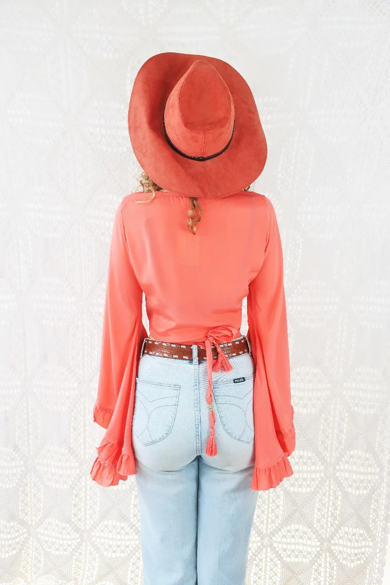 Khroma Venus Wrap Top in Miami Peach - Image 4